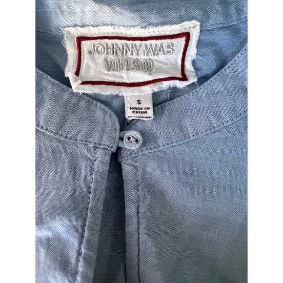 Johnny Was Camellia Embroidered Cotton Dress Size Small New With Tags - Picture 9 of 16